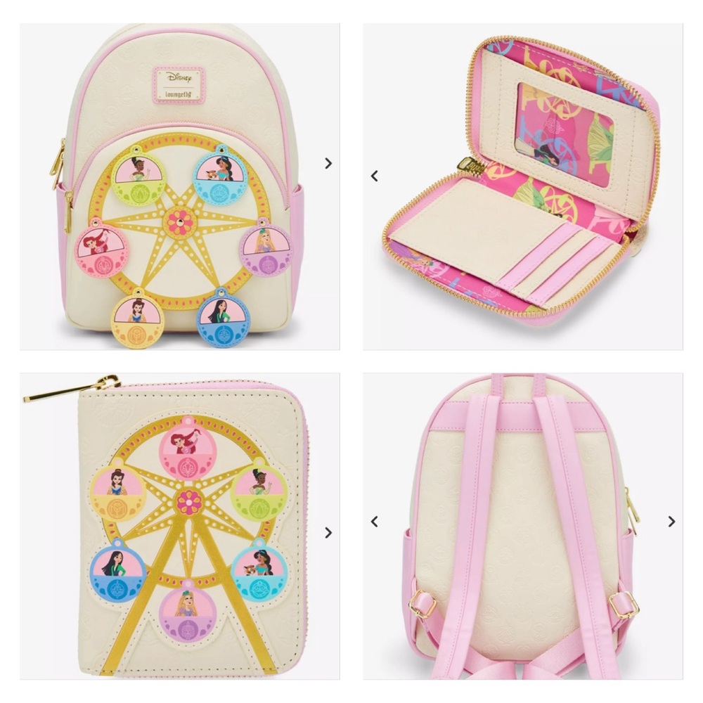 Loungefly Disney Princess Ferris Wheel Mini Backpack & Wallet - Exclusive